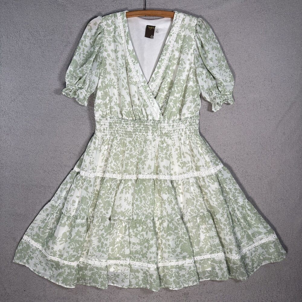 Taylor Dress Women Size 10 Dress Cottagecore Romantic Surplice Cottagecore Ditsy